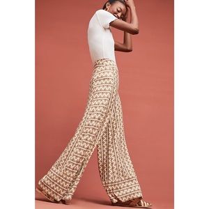 Farm Rio Striped Wide-Leg Pants